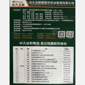 临沂中大运和物流浙江线